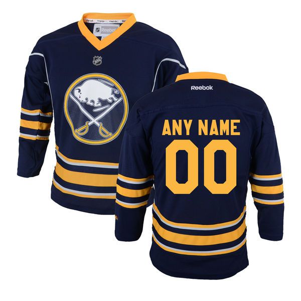 Reebok Buffalo Sabres Preschool Replica Home Custom NHL Jersey - Navy Blue->->Custom Jersey